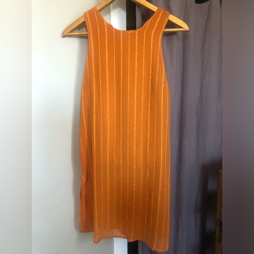 Signature Collection Sheer Orange Shirt/Dress